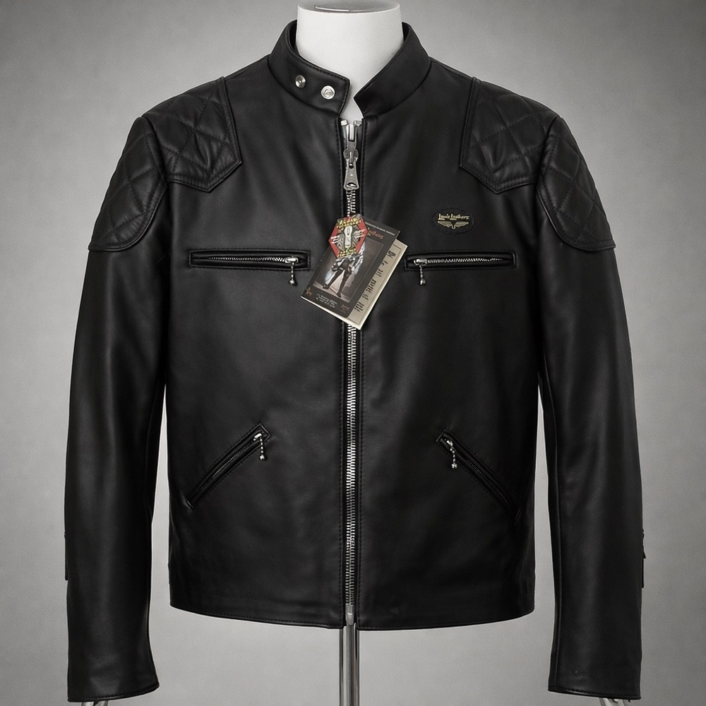 Lewis Leathers black leather racing jacket - Brand New - size 42 ( medium)